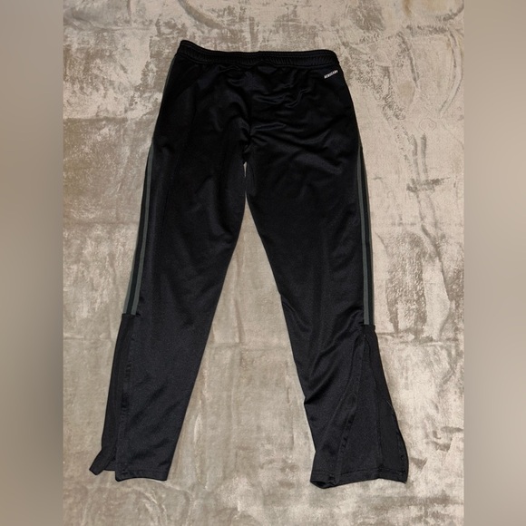 Adidas Black and Gray Athletic Pants with Zip Up Calves L - Picture 5 of 6